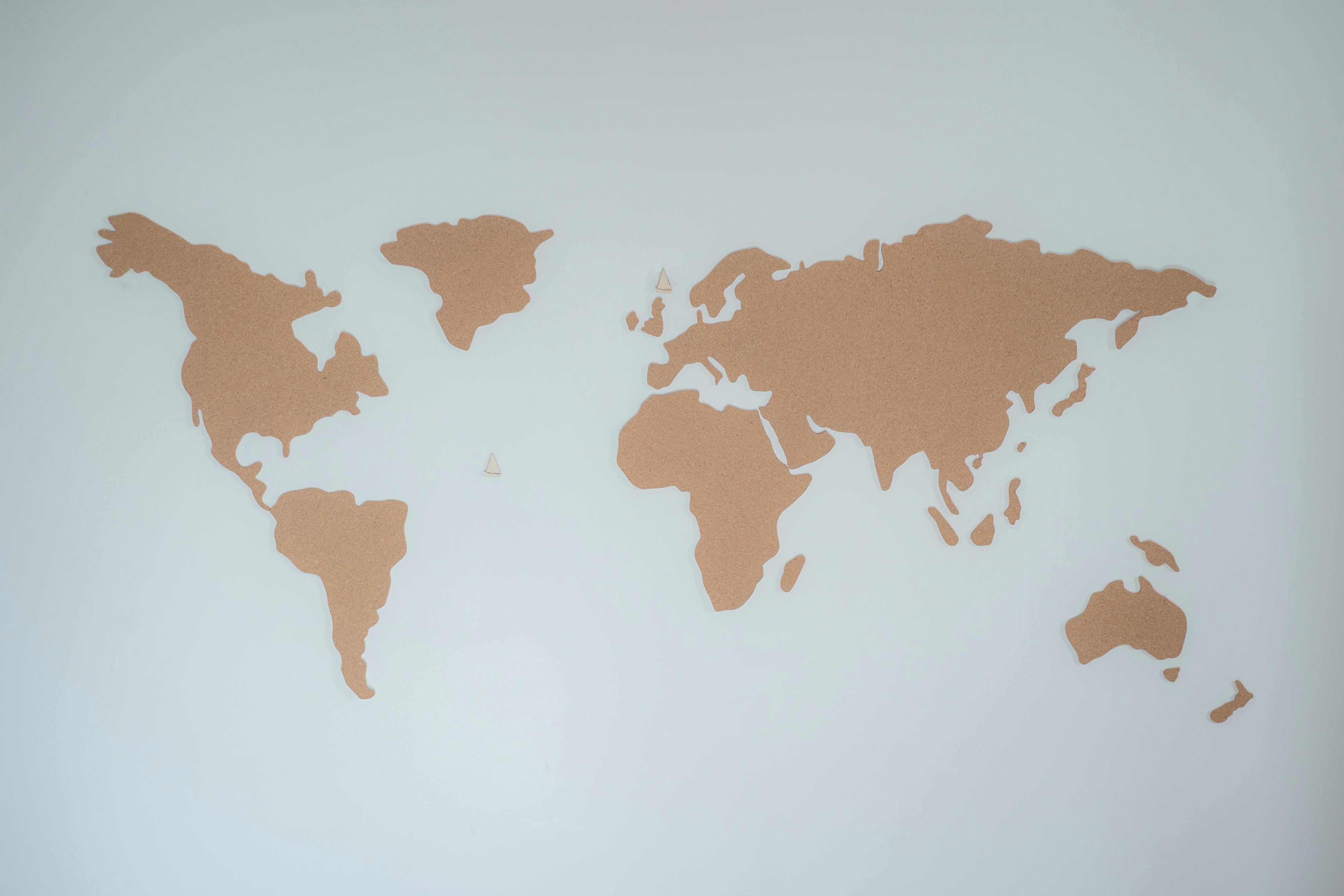World map highlighting Synchronos global office locations